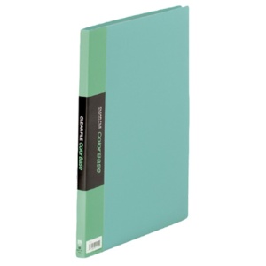 キングジム　クリアーファイル　カラーベース　Ａ４タテ　２０ポケット　背幅１４ｍｍ　緑　１３２Ｃ　１冊1