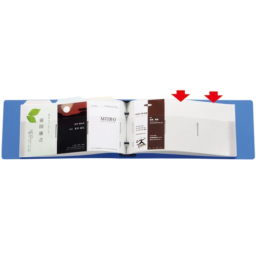 コクヨ　名刺ホルダー（替紙式）　２穴　３００名　タテ入れ　ダークグレー　メイ－３０ＤＭ　１冊8
