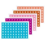 コクヨ　ナンバーシール（ミックス）　（６～９・０）　ハードカラー　Ｌ－ＦＣＭ－２　１パック（３００片：６０片×５シート）