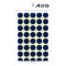 エーワン　カラーラベル　丸型　直径１５ｍｍ　青　０７０２２　１パック（５６０片：４０片×１４シート）