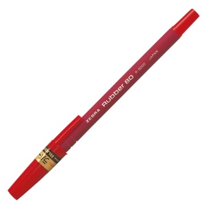 ゼブラ　油性ボールペン　ラバー８０　０．７ｍｍ　赤　Ｒ－８０００－Ｒ　１箱（１０本）1