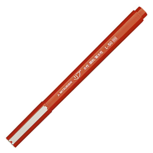 【クリックでお店のこの商品のページへ】三菱鉛筆 水性サインペン リブ極細 0.5mm 赤 L50.15 1本 L50.15
