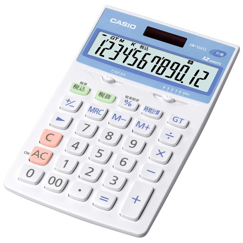 カシオ　抗菌電卓　１２桁　ジャストタイプ　ＪＷ－１２２ＣＬ－Ｎ　１台2
