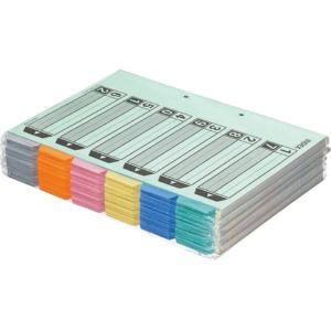 コクヨ　カラー仕切カード（ファイル用・６山見出し）　Ａ４タテ　２穴　６色＋扉紙　シキ－１２０　１パック（５０組）1