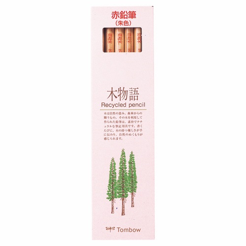 トンボ鉛筆　エコ鉛筆木物語　朱色　ＣＶ－ＲＥＡＶ　１ダース（１２本）1