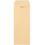 ＴＡＮＯＳＥＥ　クラフト封筒　テープ付　長４　７０ｇ／ｍ2　〒枠あり　１パック（１００枚）