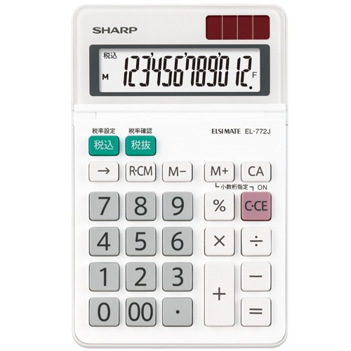 シャープ　エルシーメイト電卓　１２桁　ミニナイスサイズ　ＥＬ－７７２Ｊ－Ｘ　１台1