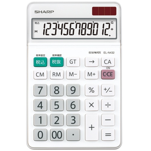 シャープ　エルシーメイト電卓　１２桁　ナイスサイズ　ＥＬ－Ｎ４３２－Ｘ　１台1
