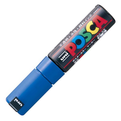 三菱鉛筆　水性マーカー　ポスカ　太字角芯　青　ＰＣ８Ｋ．３３　１本1
