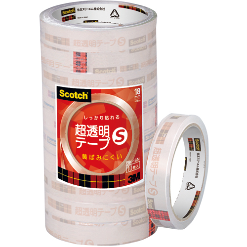 たのめーる】3M スコッチ 超透明テープS 大巻 18mm×35m BK-18N 1パック