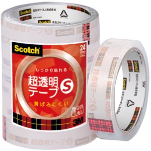 ３Ｍ　スコッチ　超透明テープＳ　大巻　２４ｍｍ×３５ｍ　ＢＫ－２４Ｎ　１パック（５巻）1