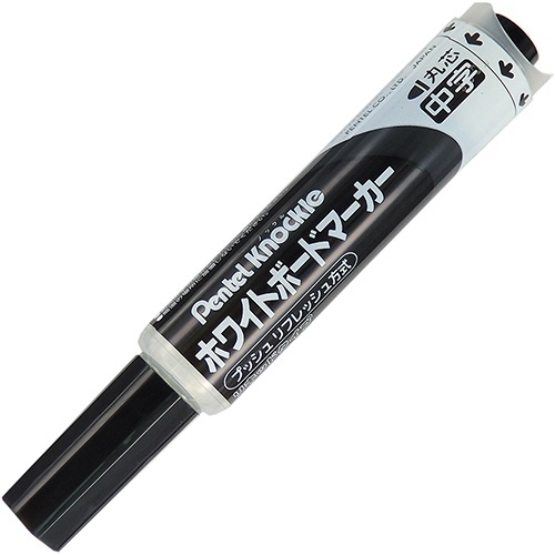 ぺんてる　ホワイトボードマーカー　ノックル　中字丸芯　黒　ＥＭＷＬＭ－Ａ　１本2