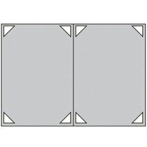 ナカバヤシ　証書ファイル　布クロス　Ａ４　二つ折り　透明コーナー貼り付けタイプ　赤　ＦＳＨ－Ａ４Ｃ－Ｒ　１冊2