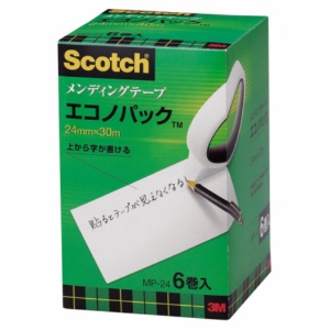 ３Ｍ　スコッチ　メンディングテープ　エコノパック　大巻　２４ｍｍ×３０ｍ　紙箱入　業務用パック　ＭＰ－２４　１パック（６巻）1
