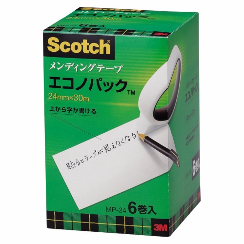 ３Ｍ　スコッチ　メンディングテープ　エコノパック　大巻　２４ｍｍ×３０ｍ　紙箱入　業務用パック　ＭＰ－２４　１パック（６巻）1