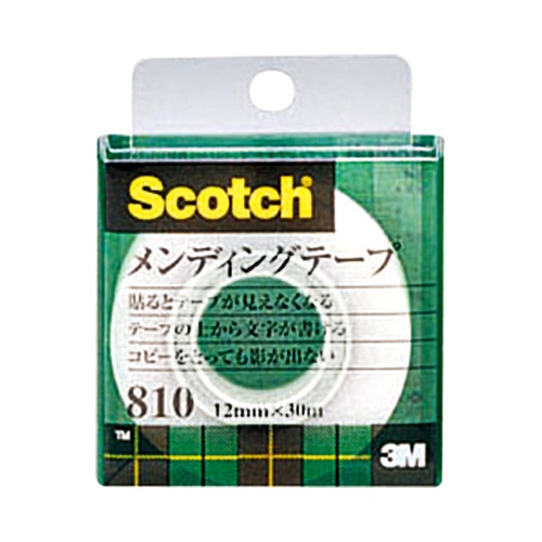 ３Ｍ　スコッチ　メンディングテープ　８１０　小巻　１２ｍｍ×３０ｍ　クリアケース入　８１０－１－１２Ｃ　１巻1