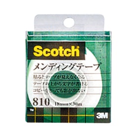 ３Ｍ　スコッチ　メンディングテープ　８１０　小巻　１８ｍｍ×３０ｍ　クリアケース入　８１０－１－１８Ｃ　１巻