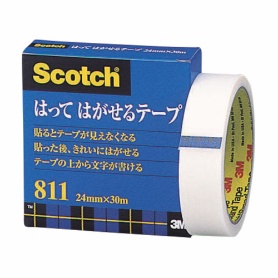 ３Ｍ　スコッチ　はってはがせるテープ　８１１　大巻　２４ｍｍ×３０ｍ　紙箱入　８１１－３－２４　１巻