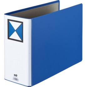 ＴＡＮＯＳＥＥ　両開きパイプ式ファイル　Ａ４ヨコ　１０００枚収容　１００ｍｍとじ　背幅１１６ｍｍ　青　１冊