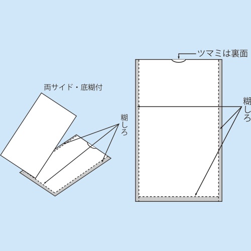 シンリョウ　プリンター薬袋　無地　Ａ４Ｒ　３点止め　１セット（１０００枚）2