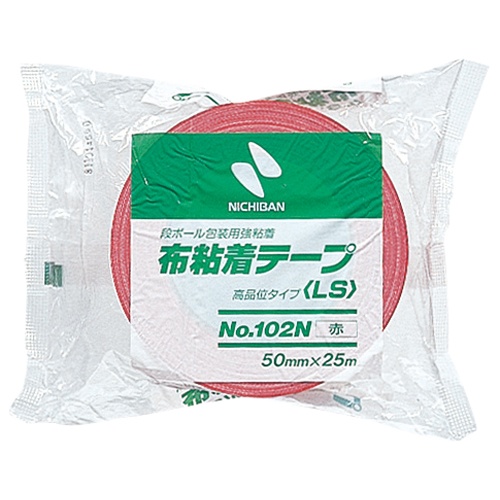 ニチバン　布粘着テープ　５０ｍｍ×２５ｍ　赤　１０２Ｎ１－５０　１巻1