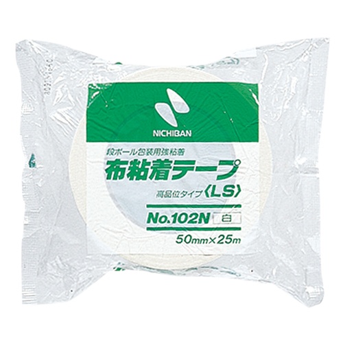 ニチバン　布粘着テープ　５０ｍｍ×２５ｍ　白　１０２Ｎ５－５０　１巻1