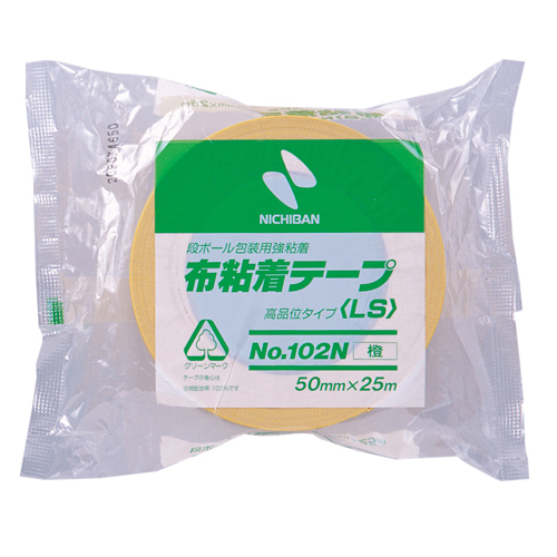 たのめーる】ニチバン 布粘着テープ 50mm×25m 橙 102N13-50 1巻 たのめーる】ニチバン 布粘着テープ 50mm×25m 橙 102N13-50 1巻