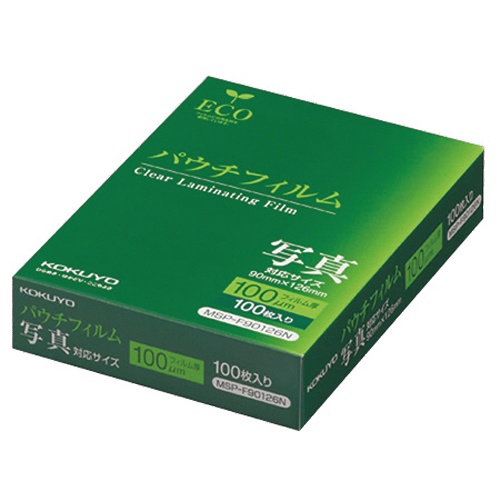 コクヨ　パウチフィルム　写真サイズ用　１００μ　ＭＳＰ－Ｆ９０１２６Ｎ　１パック（１００枚）1