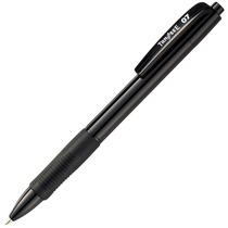 たのめーる】TANOSEE ノック式油性ボールペン 0.7mm 黒 (軸色:黒) 1箱 