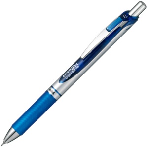ぺんてる　ゲルインクボールペン　ノック式エナージェル　０．３ｍｍ　青　（軸色：シルバー）　ＢＬＮ７３－Ｃ　１本1