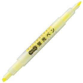 ＴＡＮＯＳＥＥ　キャップが外しやすい蛍光ペン　ツイン　黄　１本