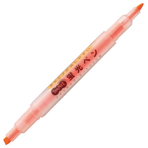 ＴＡＮＯＳＥＥ　キャップが外しやすい蛍光ペン　ツイン　オレンジ　１本1