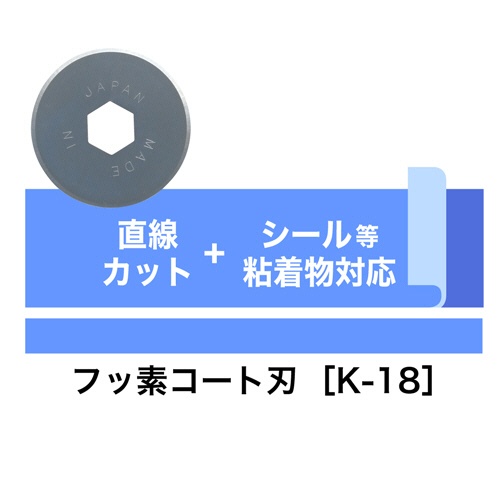 カール事務器　ディスクカッター用替刃（フッ素コート丸刃）　Ｋ－１８　１枚2
