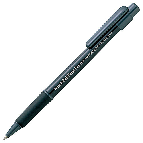 TANOSEE ノック式油性ボールペン 0.7mm 黒 (軸色:黒) 1箱(10本)