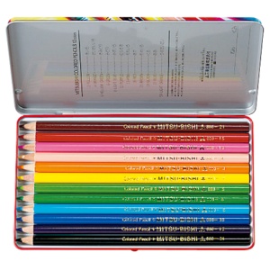 三菱鉛筆　色鉛筆８８０級　１２色（各色１本）　Ｋ８８０１２ＣＰＮ　１缶2
