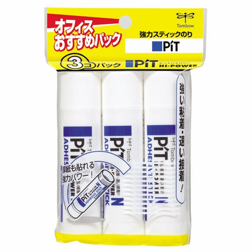 トンボ鉛筆　スティックのり　ピットハイパワー　Ｎ　約２２ｇ　ＨＣＡ－３２１　１パック（３本）1