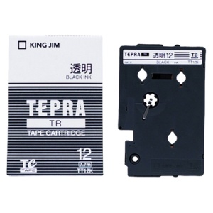キングジム　テプラ　ＴＲ　テープカートリッジ　１２ｍｍ　透明／黒文字　ＴＴ１２Ｋ　１個1