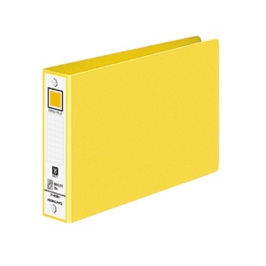 コクヨ　リングファイル　色厚板紙表紙　Ｂ６ヨコ　２穴　２２０枚収容　背幅３８ｍｍ　黄　フ－４０８ＮＹ　１冊1