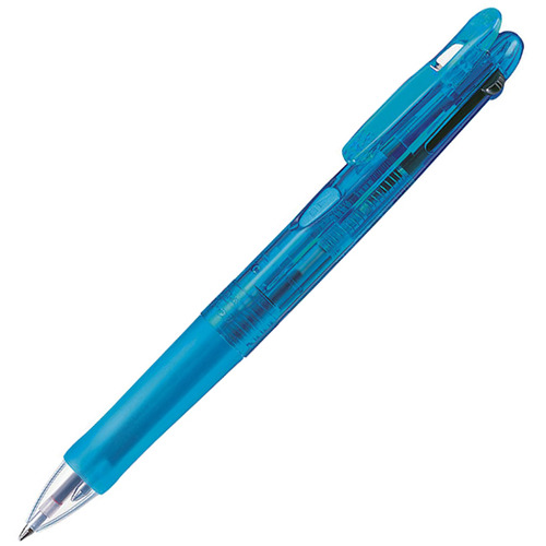 【クリックで詳細表示】ゼブラ 多色油性ボールペン クリップ-オンG 3C 0.7mm (軸色 ライトブルー) B3A3-LB 1本 B3A3-LB