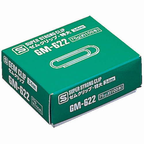 ソニック　ゼムクリップ　特大　３４ｍｍ　ＧＭ－６２２　１箱（約１００本）2