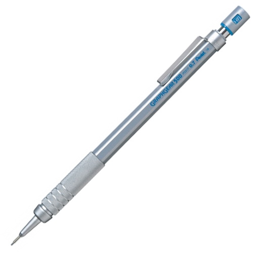 ぺんてる　製図用シャープペンシル　グラフギア５００　０．７ｍｍ　（軸色：シルバー）　ＰＧ５１７　１本1