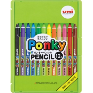 三菱鉛筆　色鉛筆　８００　ポンキーペンシル　１２色（各色１本）　Ｋ８００ＰＫ１２ＣＬＴ　１パック1
