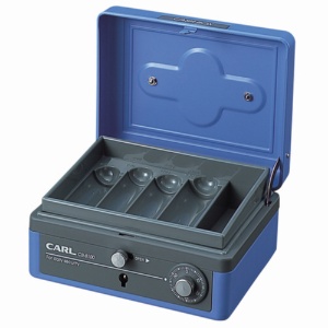 カール事務器　キャッシュボックス　小　Ｗ１５２×Ｄ１２９×Ｈ８３ｍｍ　ブルー　ＣＢ－８１００－Ｂ　１台1