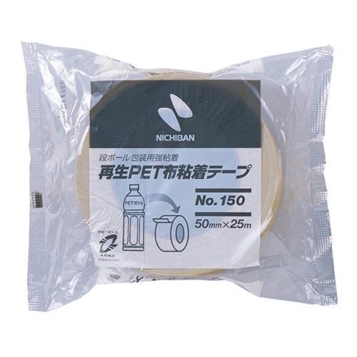 ニチバン　再生ＰＥＴ布粘着テープ　５０ｍｍ×２５ｍ　厚み約０．３１ｍｍ　１５０－５０　１巻1