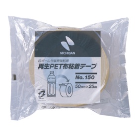 ニチバン　再生ＰＥＴ布粘着テープ　５０ｍｍ×２５ｍ　１５０－５０　１巻