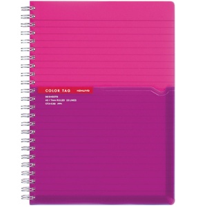 コクヨ　ツインリングノート（カラータグ）　Ｂｉ－ＣＯＬＯＲ　Ａ５　Ａ罫　９０枚　ピンク　ＣＴス－Ｃ３０Ｐ　１冊1