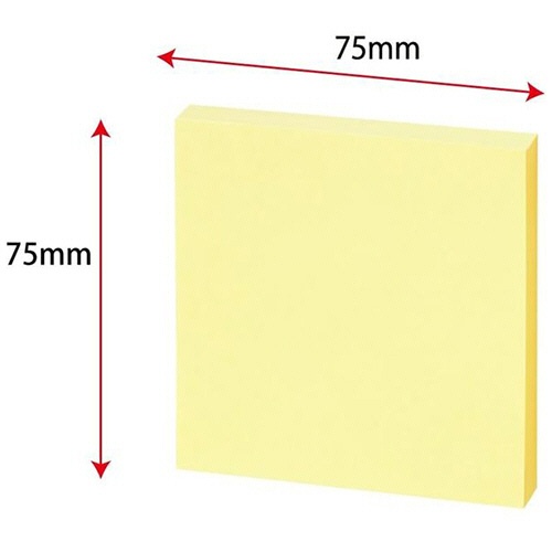 コクヨ　ふせん（Ｋ２）　７５×７５ｍｍ　４色ミックス　Ｋ２メ－７５７５　１パック（１０冊）2