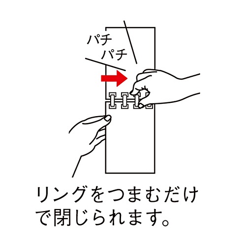 リヒトラブ　ＡＱＵＡ　ＤＲＯＰｓ　ツイストノート（メモサイズ）　８穴　５ｍｍ方眼罫　リーフ４０枚付属　黄緑　Ｎ－１６６１－６　１冊4