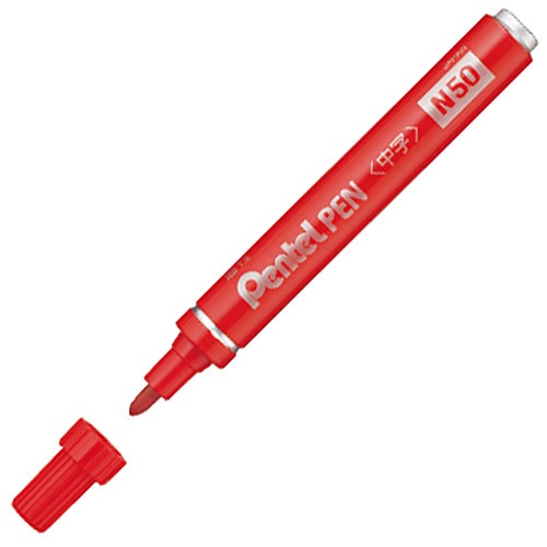 ぺんてる　油性マーカー　Ｐｅｎｔｅｌ　ＰＥＮ　Ｎ５０　赤　Ｎ５０－ＢＤ　１本1