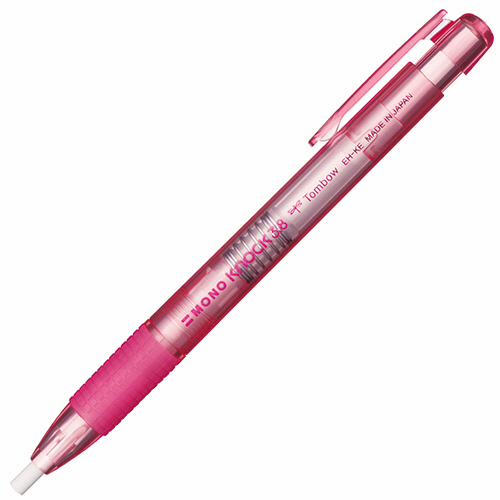 たのめーる】トンボ鉛筆 ホルダー消しゴム モノノック3.8 透明ピンク